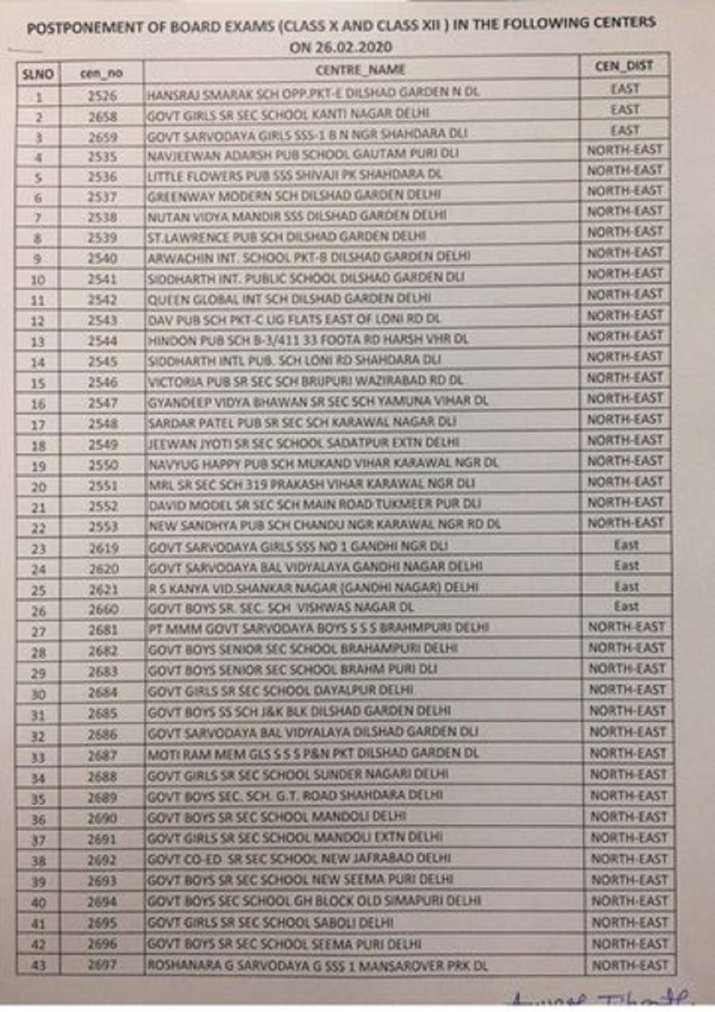 India Tv - CBSE Board Exam 2020 postponed 