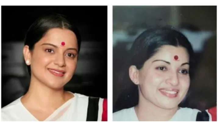 India Tv - Kangana Ranaut's new Thalaivi look out on Jayalalithaa's birth anniversary