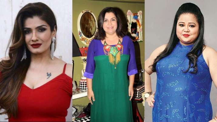Raveena Tandon, Farah Khan, Bharti Singh