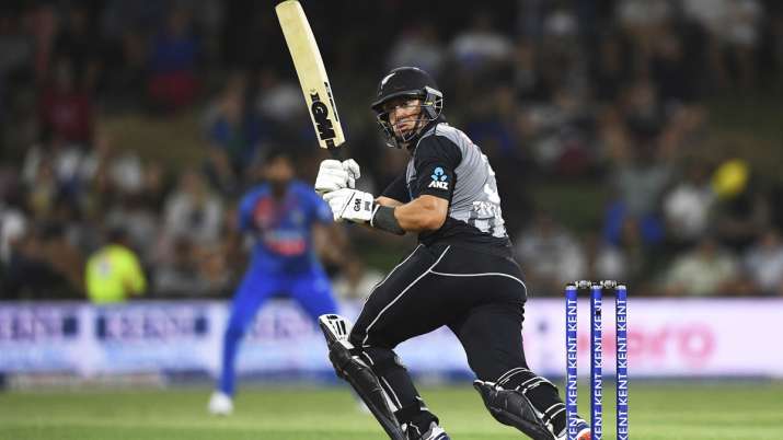 Ross Taylor in action against India in T20I series