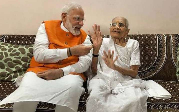 PM Modi's mother Heeraben donates Rs 25,000 from personal savings ...