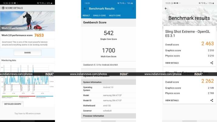 samsung a71 geekbench