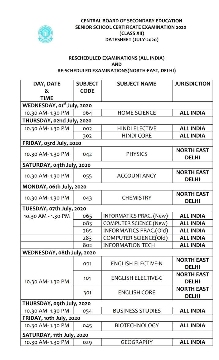 datesheet-for-cbse-class-10-12-exams-released-papers-to-begin-july-1