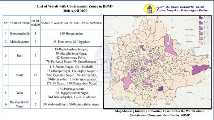 Containment Zones List Bengaluru Karnataka Lockdown 3 0 What