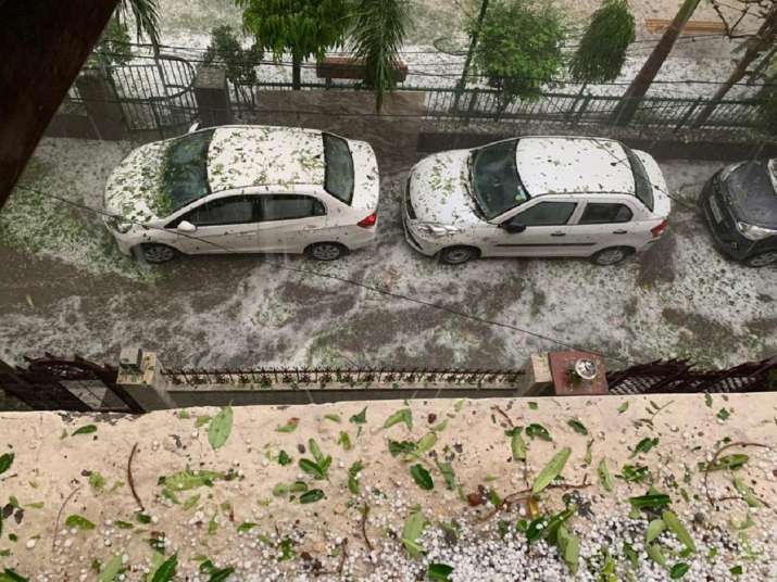 Delhi rain hailstorm NCR noida ghaziabad latest news photos videos | India  News – India TV
