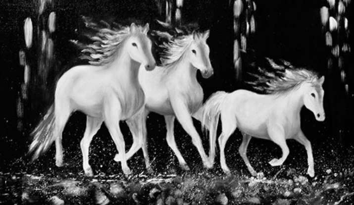 vastu tips white horses' photo on home or office wall helps
