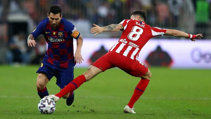 India Tv - Lionel Messi and Saul Niguez
