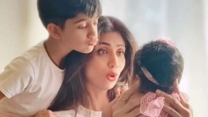 Shilpa Shetty Kundra This Time With My Son And Newborn Daughter Is So Precious Celebrities News India Tv