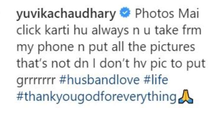 India Tv - Prince Narula shares romantic photos with wife Yuvika Chaudhary but she isn't happy about it