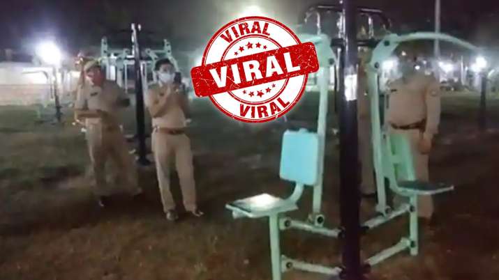 Viral gym video: Seen the viral video of outdoor gym equipment moving by itself? Jhansi Police took