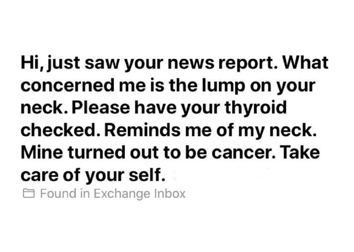 India Tv - journalist Victoria Price neck lump cancer