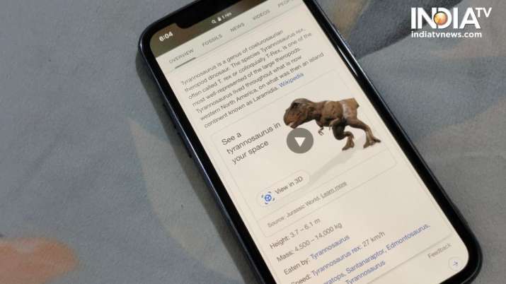 Google 3d Search Puts Dinosaurs Right In Front Of You Via Android Ios Here S How Gadgets News India Tv