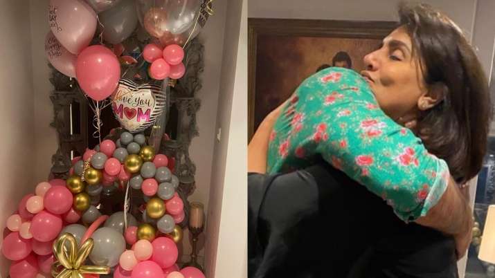 Neetu Kapoor gets warm hug from son Ranbir Kapoor, shares photos from birthday celebration | Celebrities News – India TV