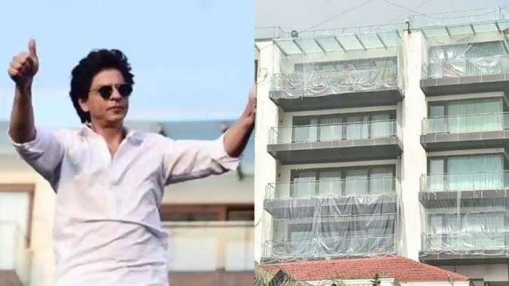 Photos of Shah Rukh Khan's home Mannat covered in plastic sheet go viral.  Know the truth | Celebrities News – India TV