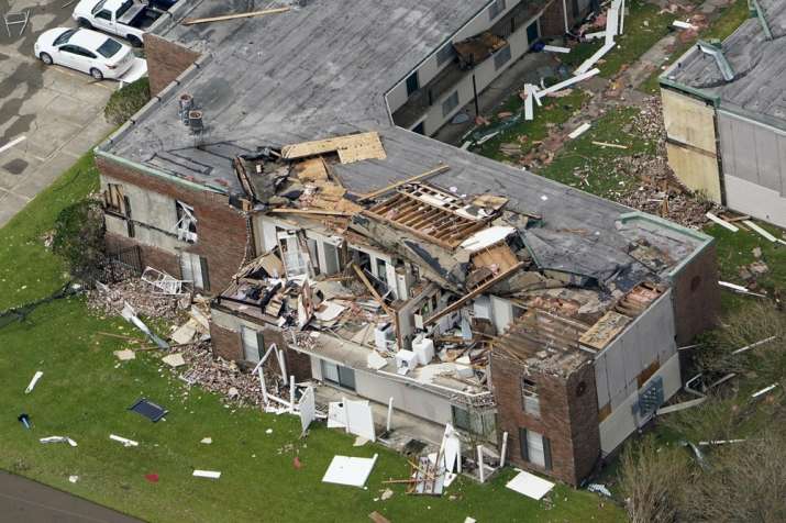 India Tv - A apartment building is damaged Thursday, Aug. 27, 2020, after Hurricane Laura went through the area