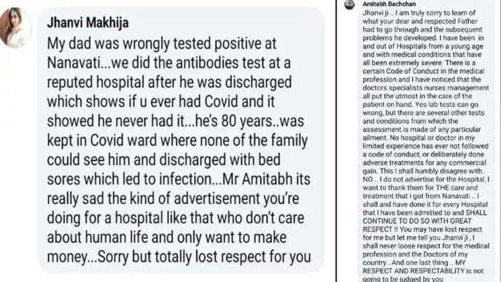 India Tv - Lady's comment on Big B