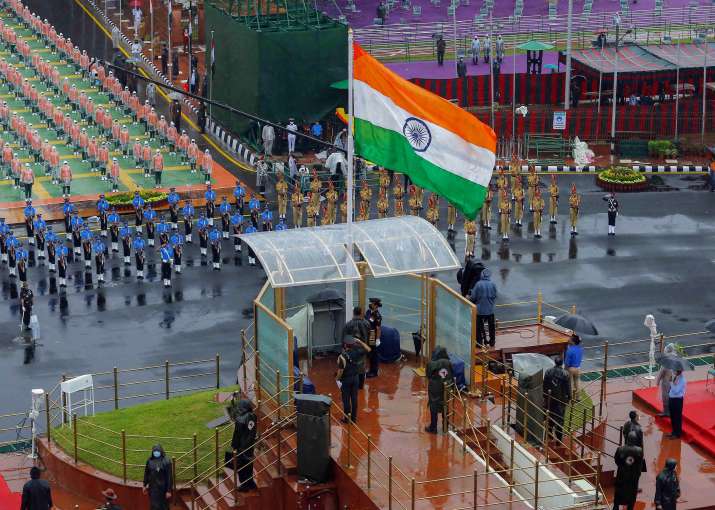 India Tv - New Delhi: Tri-Service contingents during the full dress rehearsals for the 74th Independence Day celebrations, amid the ongoing COVID-19 pandemic, at Red Fort in New Delhi, Thursday, Aug 13, 2020. 