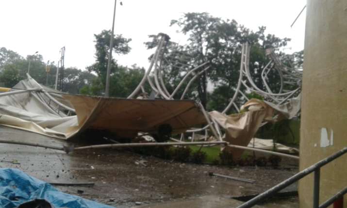 Mumbai Rains: Part of DY Patil Cricket Stadium collapses