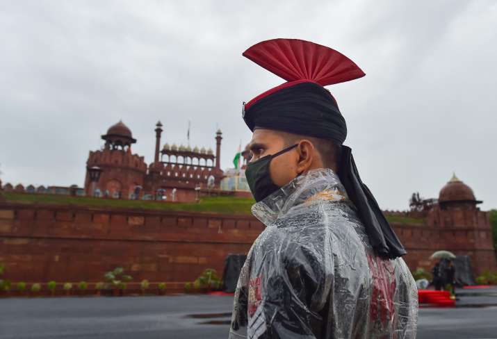 New Delhi: An Army officer during the full dress rehearsals