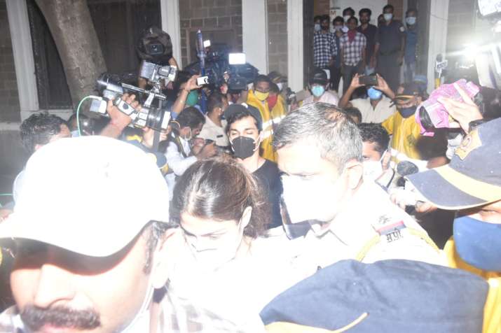 Sushant Singh Rajput Death Case: Rhea Chakraborty, brother Showik leave ED office (Pics)