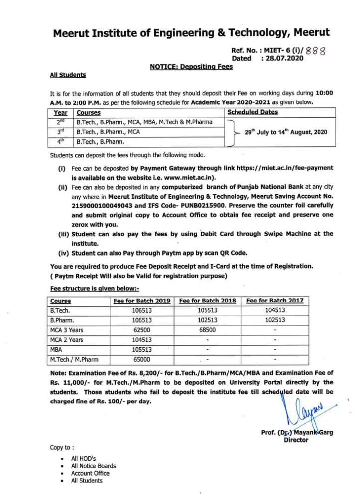 India Tv - Notification issued by the college
