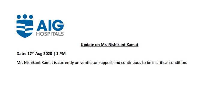 India Tv - Hospital's health bulletin on Nishikant Kamat