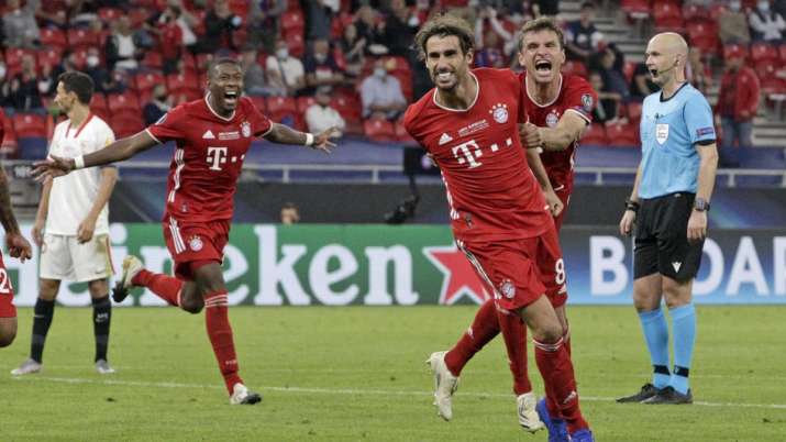 Javi Martinez Heads Bayern Munich Past Sevilla To Win Uefa Super Cup Football News India Tv