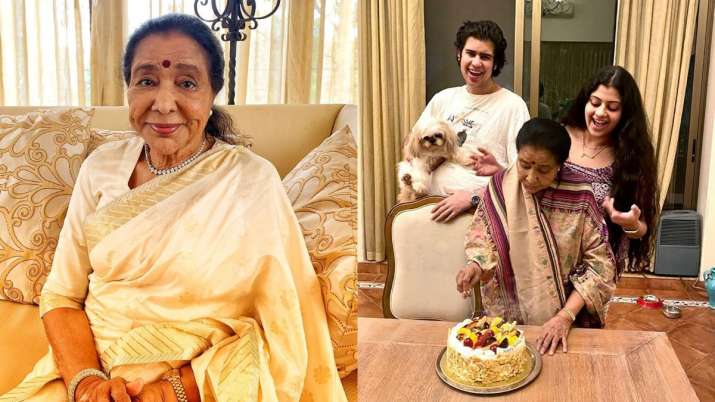 Inside Asha Bhosle's 87th birthday celebration with family. See pics