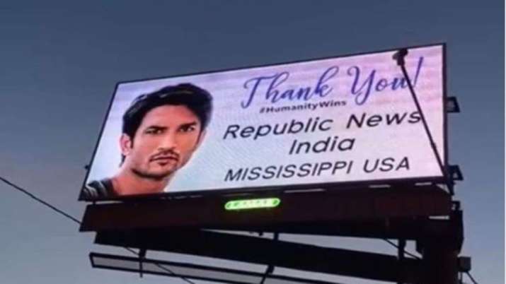 Sushant's billboard removed in Hollywood, sister Shweta blames 'paid PR'
