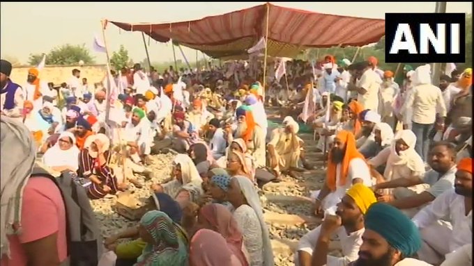 India Tv - Kisan Mazdoor Sangharsh Committee continues their 'rail roko' agitation in Amritsar, 