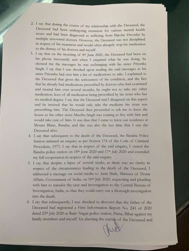 India Tv - Rhea flies complaint