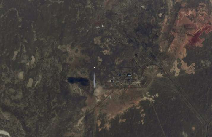 In this handout photo released by Roscosmos Space Agency, a