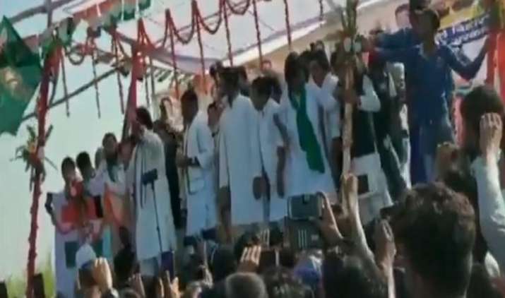 Bihar: Stages collapse during Congress rallies in Darbhanga, West Champaran