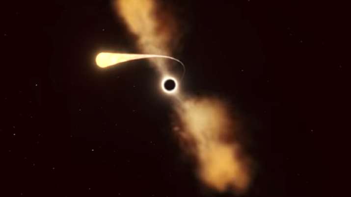 black hole sucking in sun corona