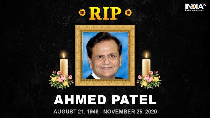 Congress veteran Ahmed Patel passes away at 71 following covid complication 