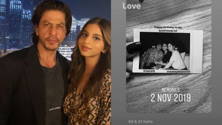 India Tv - Shah Rukh Khan's daughter Suhana shares photo from actor's 55th birthday celebration