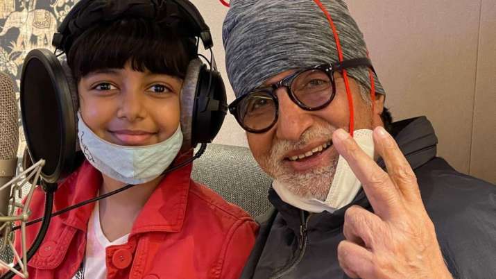 Amitabh Bachchan records new song with granddaughter Aaradhya, Aishwarya-Abhishek cheer