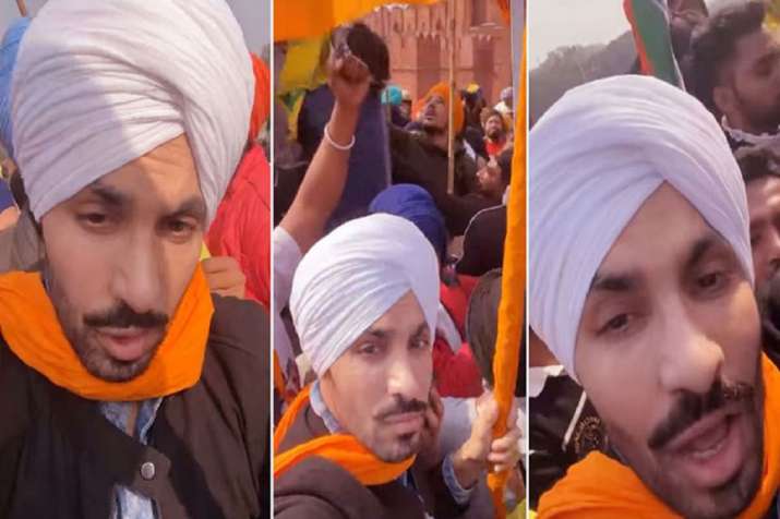Deep Sidhu Red Fort violence Facebook live video Punjabi actor Deep Sidhu  famers tractor rally | India News – India TV