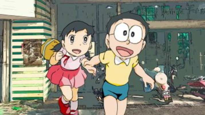 future Shizuka in nobita kiss