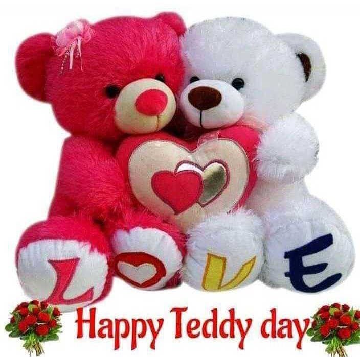 happy teddy day red