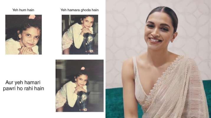 Pawri ho rhi hai: Deepika Padukone joins viral trend; shares childhood pics