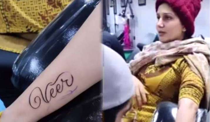 Sapna Porn Photo - Sapna Choudhary gets husband Veer Sahu's name tattooed on her arm | Latest  photos | Celebrities News â€“ India TV