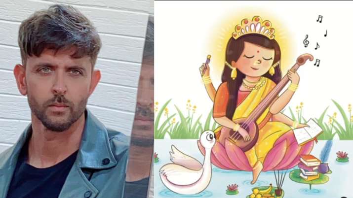 Hrithik Roshan says 'I pray to Goddess Saraswati to bless creative spirit in each of us' - Vimarsana News