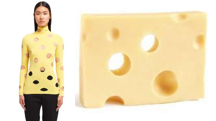 Prada mocked for selling yellow turtleneck that looks like Swiss cheese |  Trending News – India TV