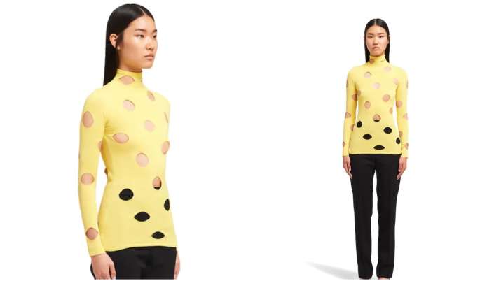 Prada mocked for selling yellow turtleneck that looks like Swiss cheese |  Trending News – India TV