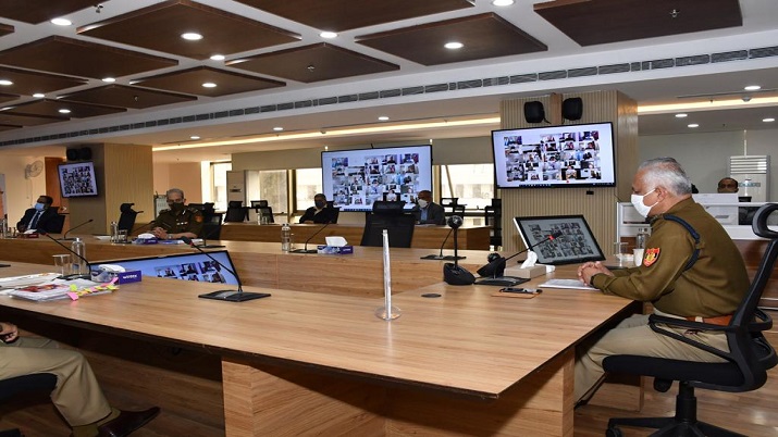 Delhi Police Commissioner SN Shrivastava reviews