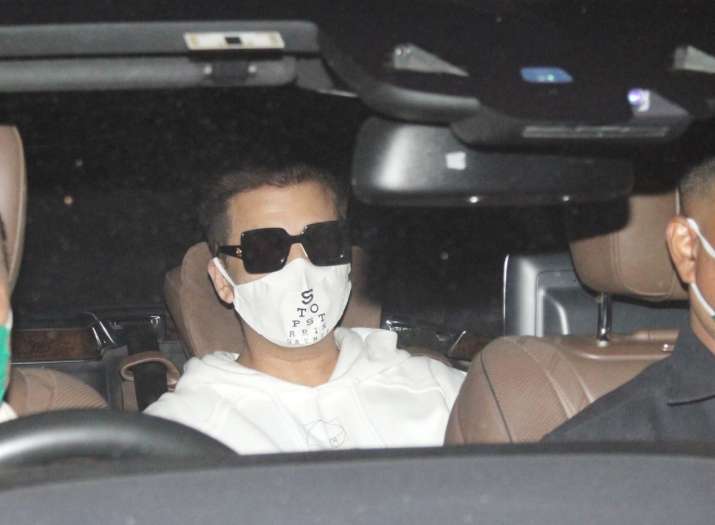 India Tv - Karan Johar spotted outside the Kapoor mansion on Sunday.