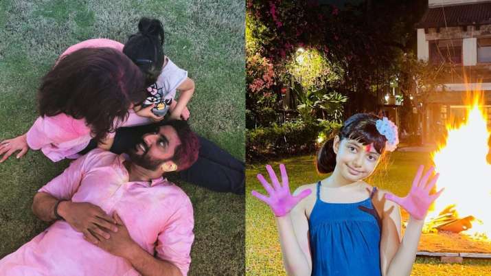 Inside Aishwarya Rai, Abhishek Bachchan & daughter Aaradhya's Holi celebration at their home 'Prateeksha'