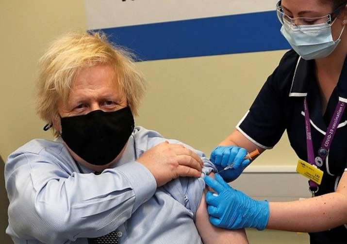 Uk Pm Boris Johnson Takes First Jab Of Astrazeneca Covid-19 Vaccine