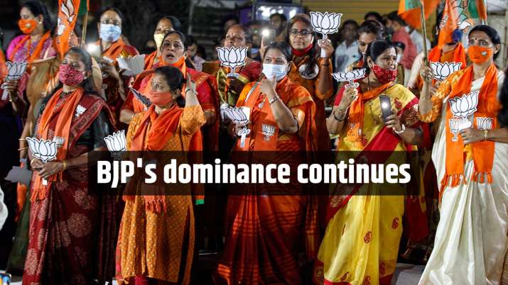 BJP's stellar performance in Gujarat local body polls.